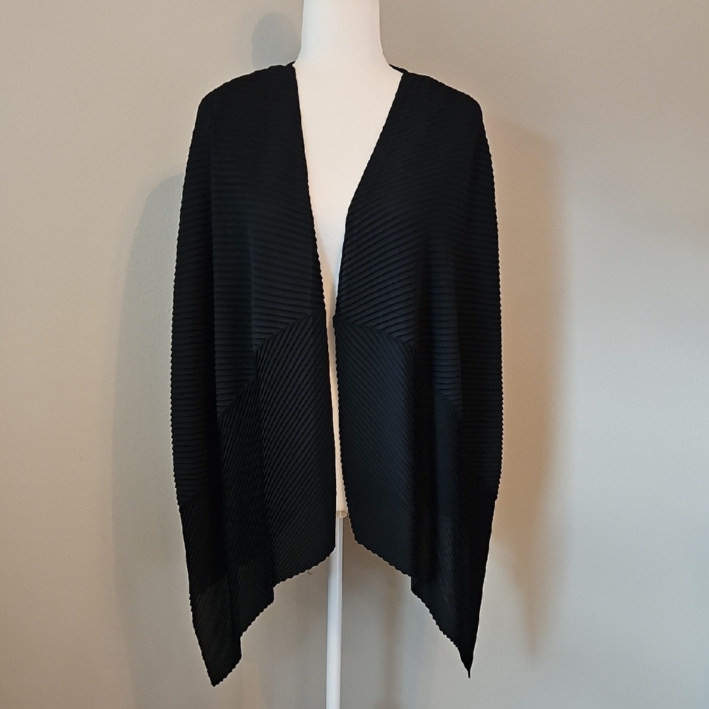 Catherines Black Open-Front Shrug Versatile